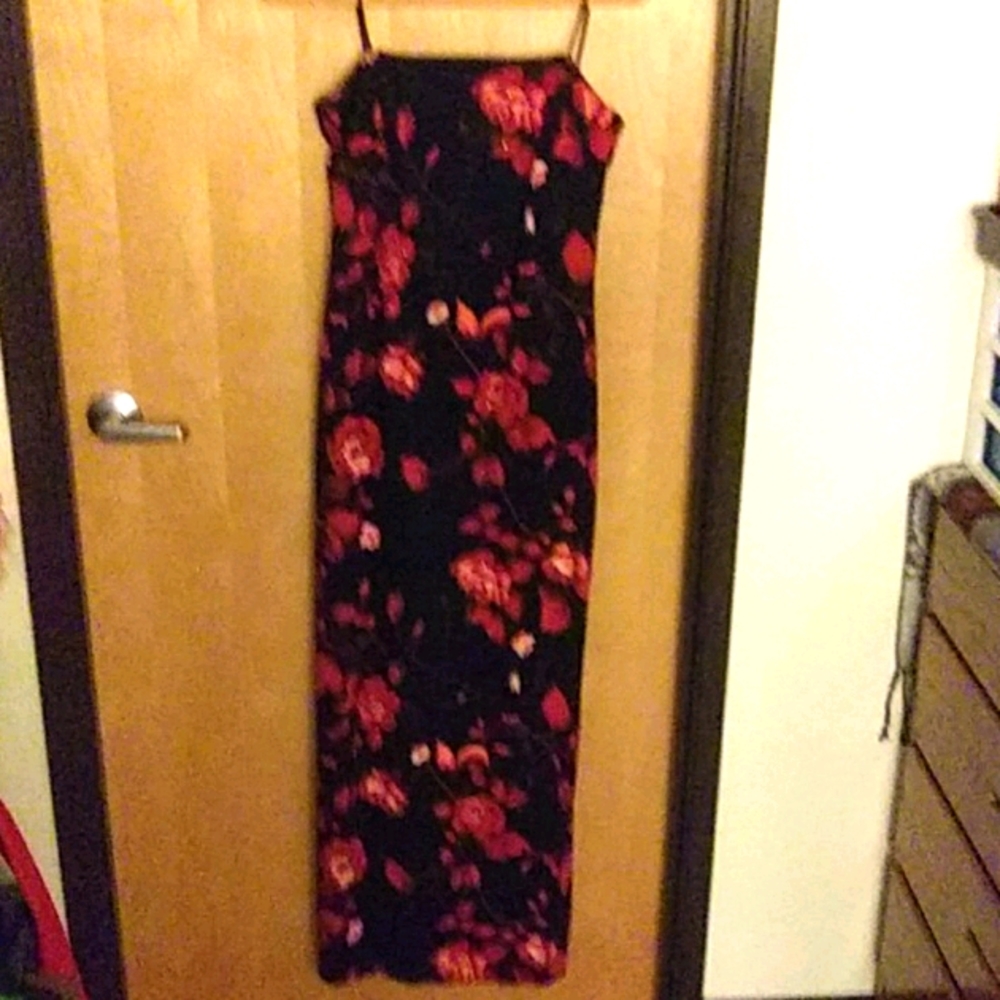 Beautiful Red Rosed Dress by Arianna